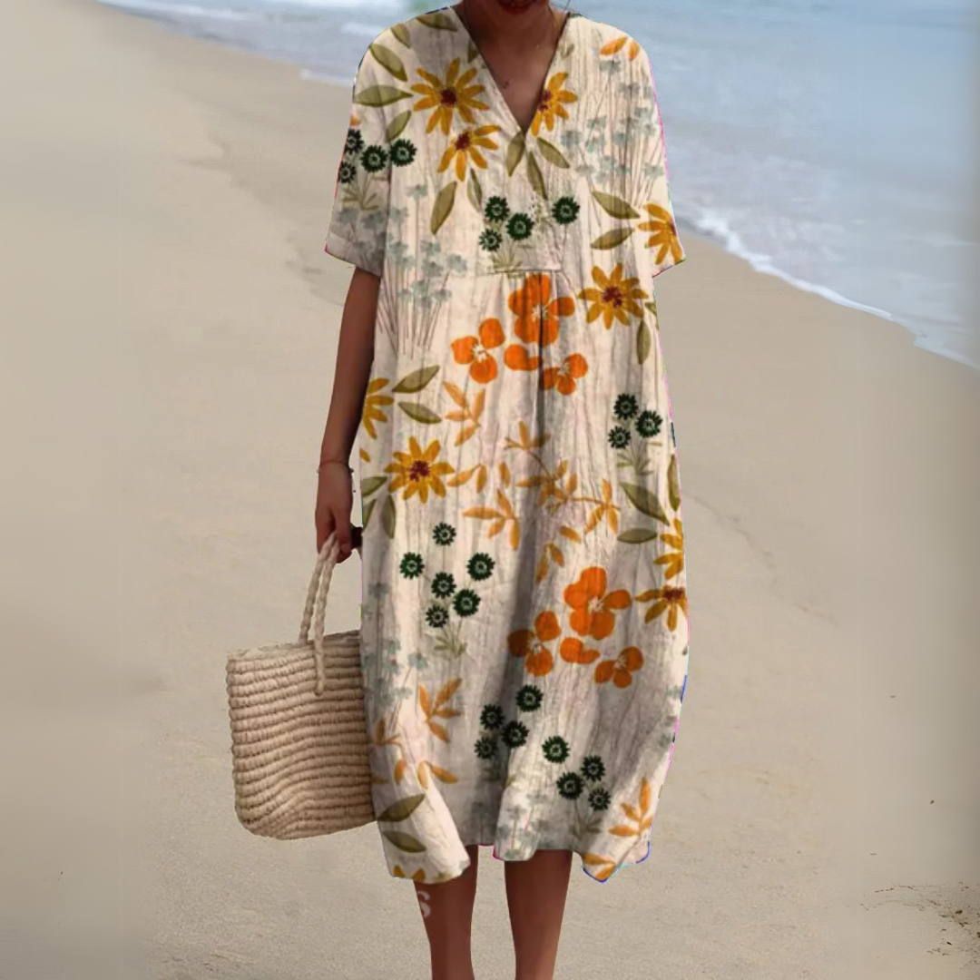 Ilaria | Donna Floreale Romantico Abito Estivo | Per Eleganza Quotidiana
