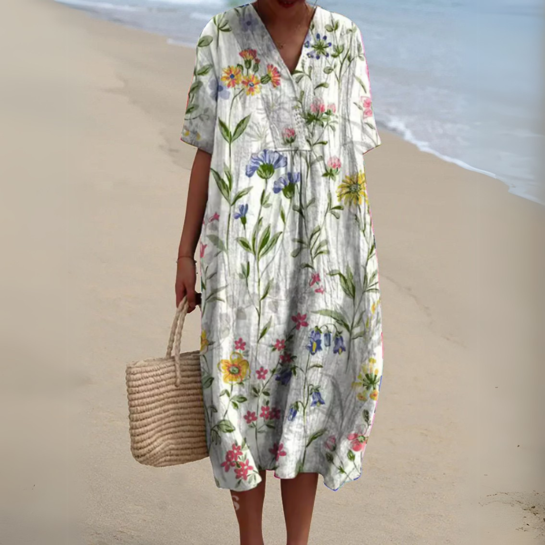 Ilaria | Donna Floreale Romantico Abito Estivo | Per Eleganza Quotidiana