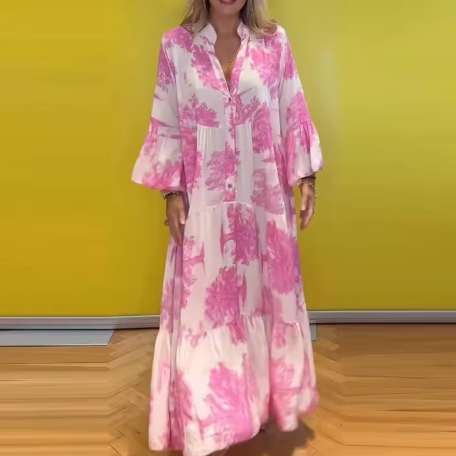 Graziana | Donna Romantico Floreale Abito Lungo | Per Eleganza Quotidiana