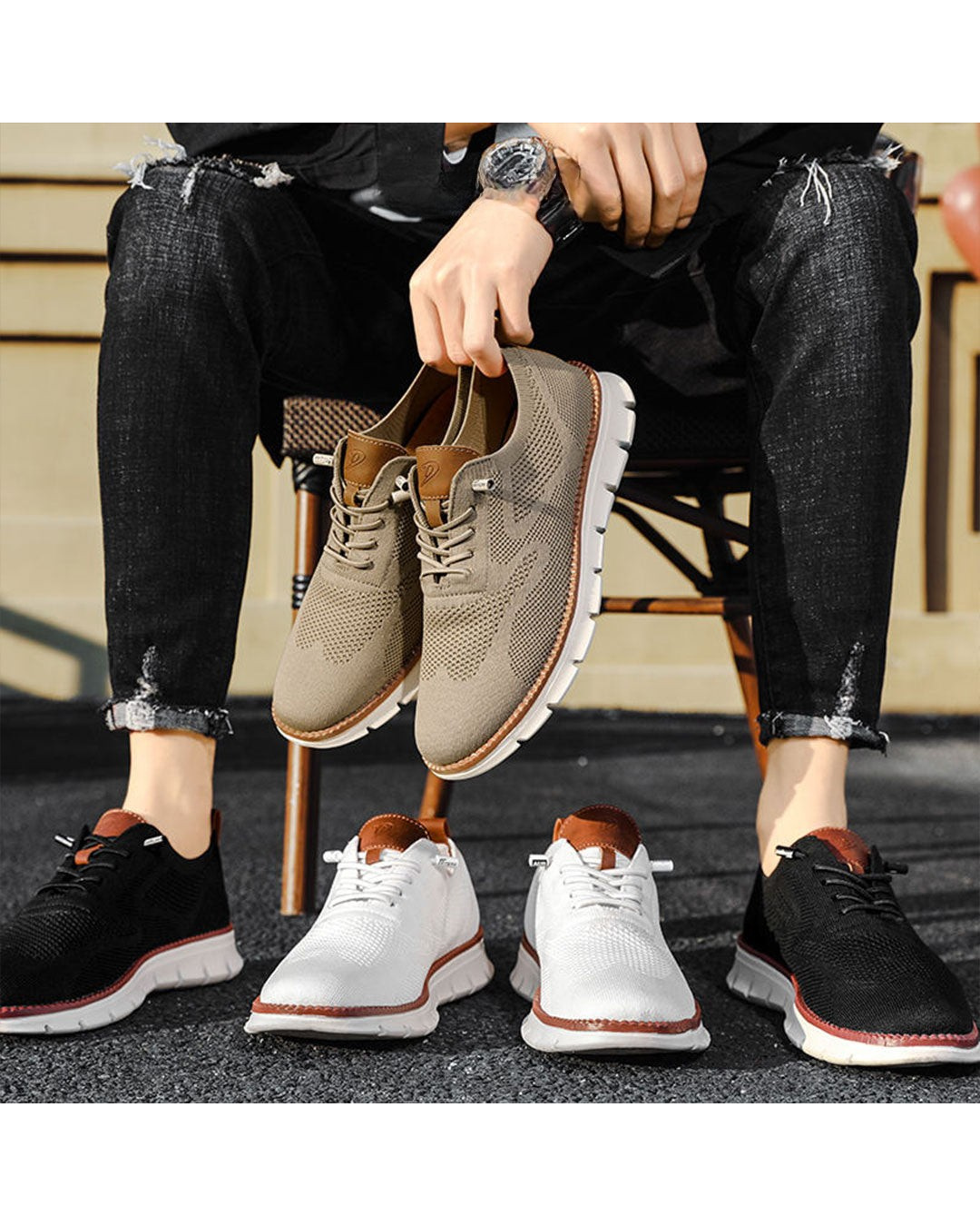 Dario | Uomo Classico Traspirante Scarpe | Per Movimento e Stile