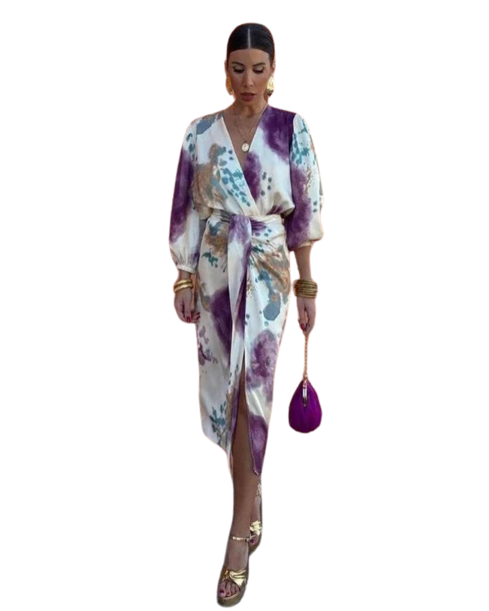 Isabella | Donna Svasata Morbida Midi Dress | Per Ogni Occasione