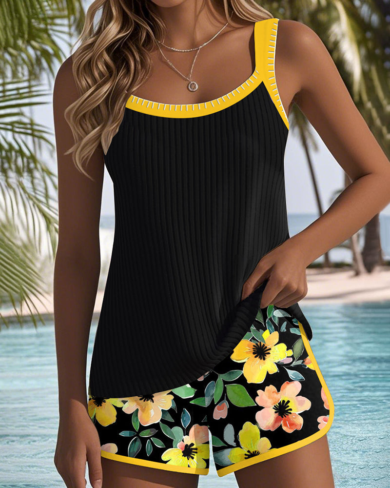 Valuna | Donna Elegante Versatile Tankini in Due Pezzi | Adatto a Tutte le Taglie
