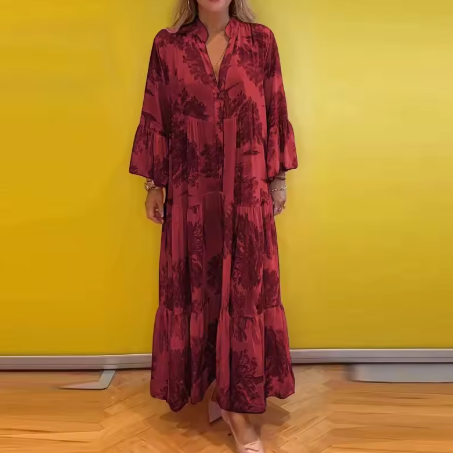 Graziana | Donna Romantico Floreale Abito Lungo | Per Eleganza Quotidiana