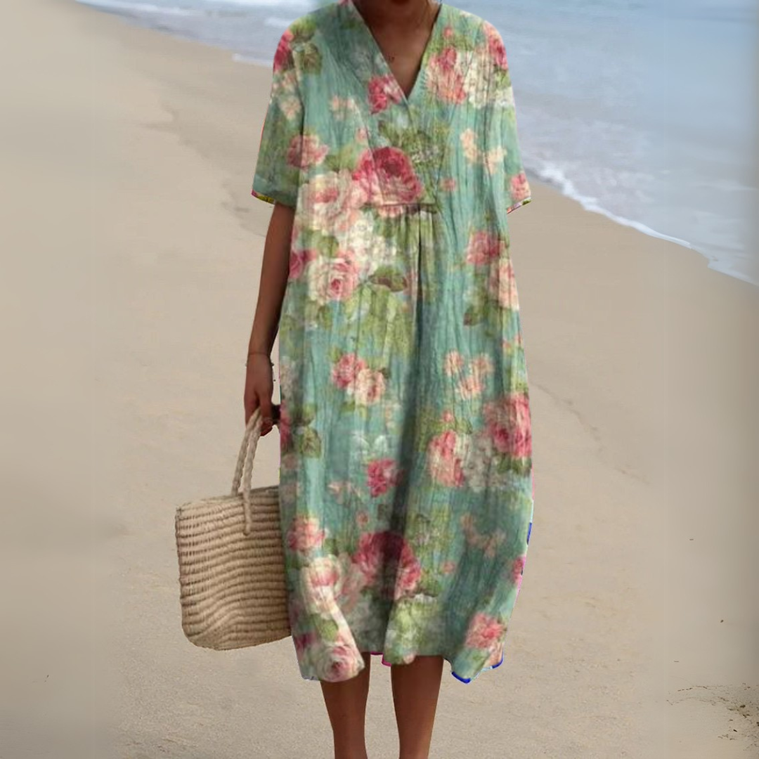 Ilaria | Donna Floreale Romantico Abito Estivo | Per Eleganza Quotidiana