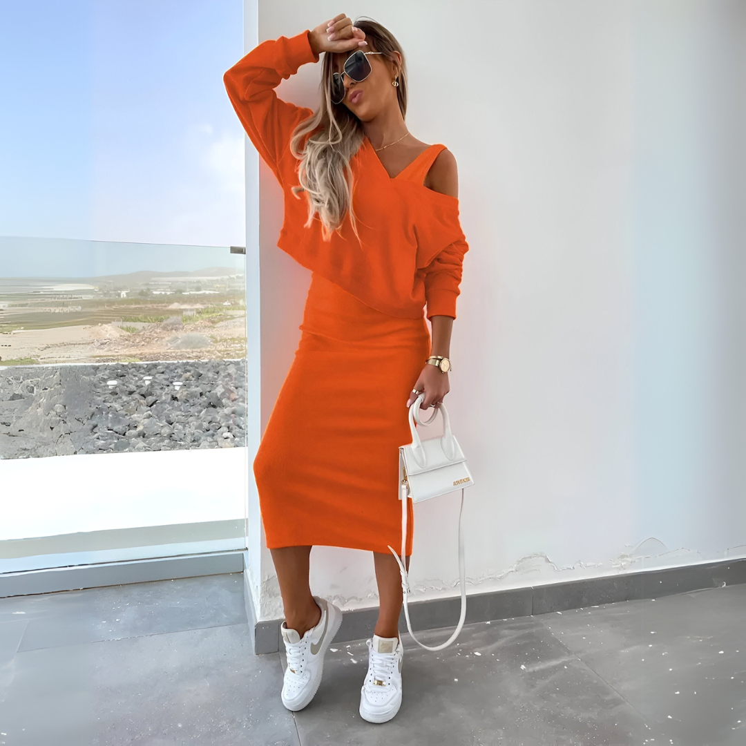 Edith | Donna Set Leggero Comodo Due Pezzi | Per Ogni Giorno e Stile