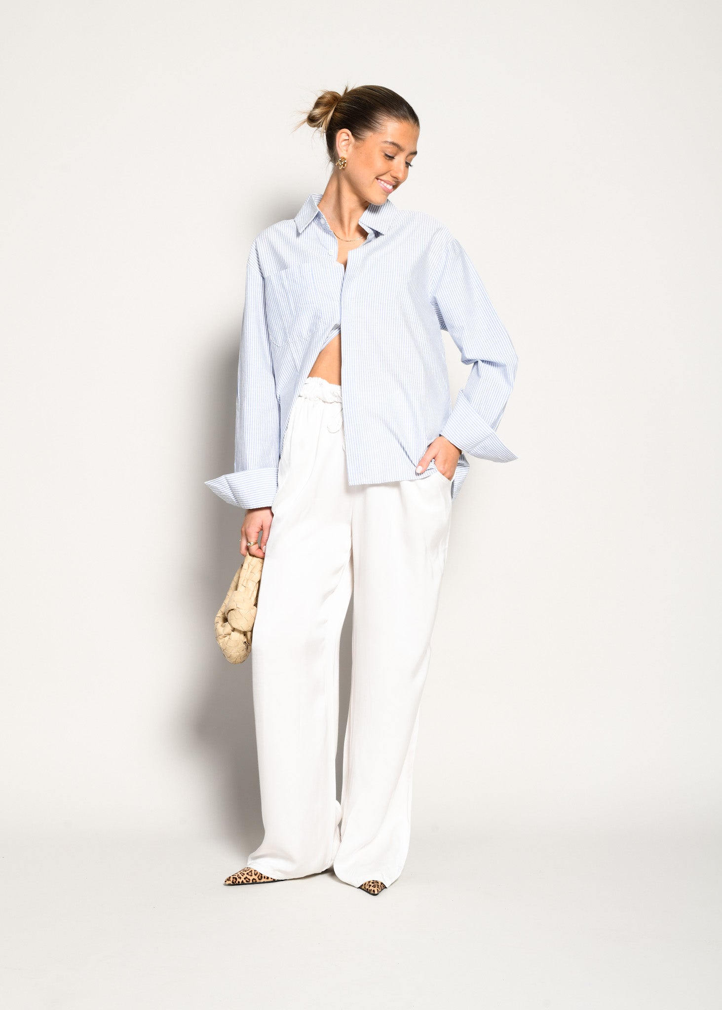 Marta | Donna Fluidi Lucenti Pantaloni Eleganti | Per Look Sofisticati