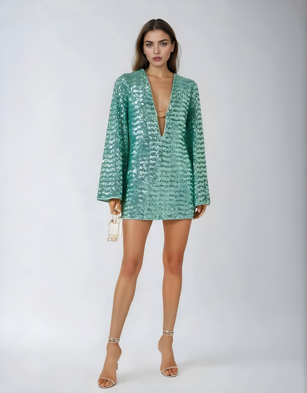 Vittoria | Donna Brillante Seducente Mini Abito | Per Serate Speciali