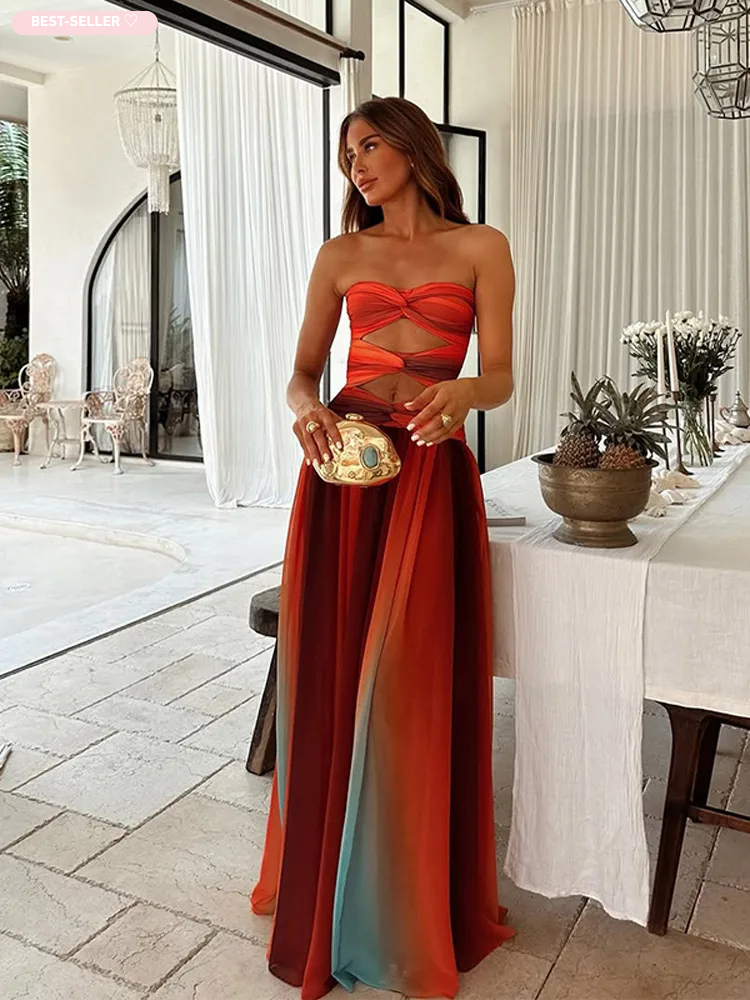 Valentina | Donna Elegante Fluttuante Abito Lungo | Per Stile & Comfort