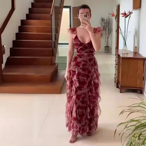 Nives | Donna Romantico Svasato Abito | Per Giornate Solari