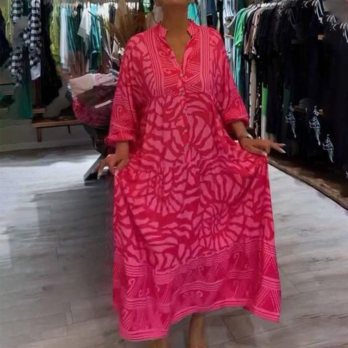 Alessia | Donna Elegante Fresco Abito Lungo Estivo | Per Giorni di Sole