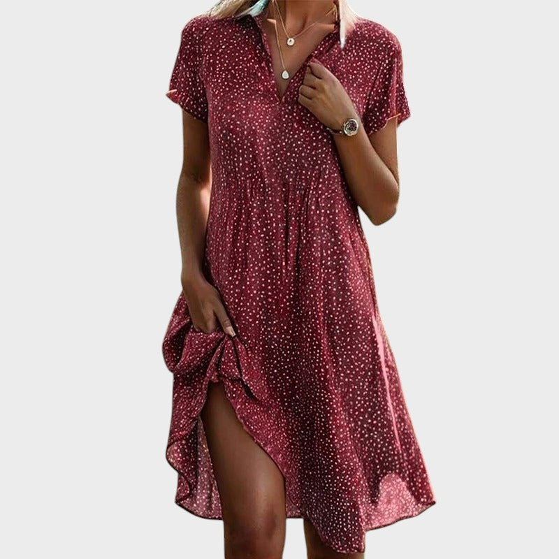 Juliette | Donna Retro Svasata Midi Dress | Per Eleganza & Comfort